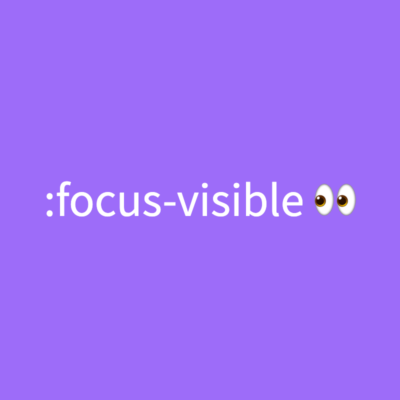 :focus-visible로 접근성 높이기