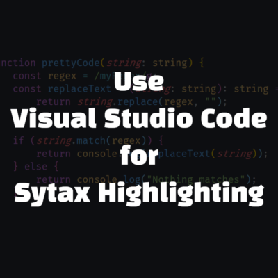 VSCode를 Syntax Hihglighter로 쓰는 방법